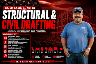 do ca, fl, al, tx structural and civil drafting