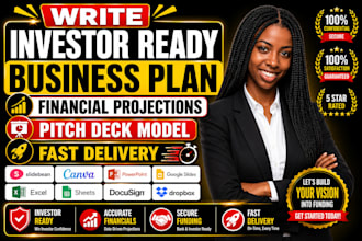 write investor ready business plan financial projections pitch deck model fast
