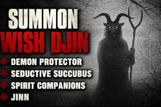 summon wish djin, demon protector, seductive succubus, spirit companions, jinn