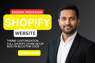 clone, build, design, redesign shopify website or dropshipp