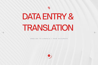 do data entry work and translate
