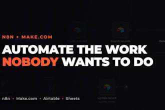 build n8n and make com workflow automation for your business