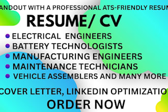 create a professional engineering resume for job seekers