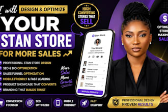 design and optimize your stan store for more sales