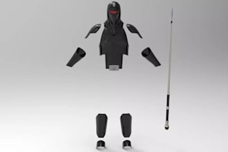 3d modeling an amazing cosplay prop for 3d printing, sword armor props weapon