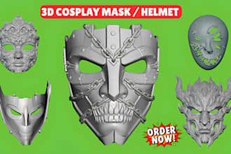 sculpt 3d mask 3d helmet cosplay mask oni mask print and print 3d printing