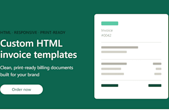 generate HTML for invoices