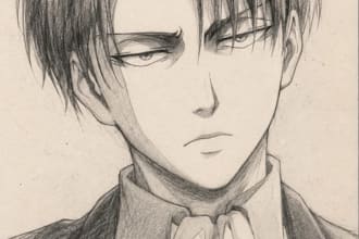 draw a professional anime sketch