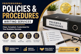 draft HR policies, aml policies, compliance manuals, sops and procedures, policy