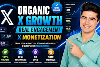 grow your x twitter account organically for monetization and real engagement