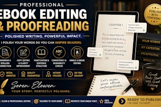 professionally edit and proofread your ebook for kindle and publishing