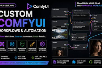 build custom comfyui workflows, automation, lora and ai pipelines