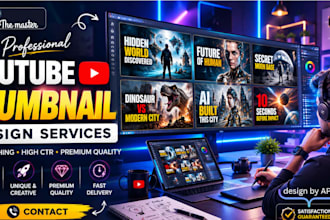design eye catching youtube thumbnail