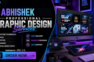 design eye catching youtube thumbnail