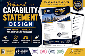 design a capability statement for minority, veteran and women owned businesses