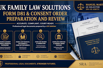prepare a professional form d81 and consent order package as a UK solicitor