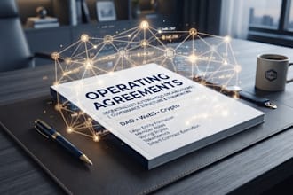review and revise crypto dao llc operating agreements and governance documents