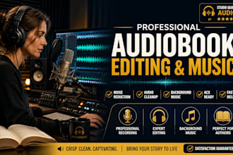 do audiobook editing and music