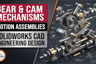 design cam mechanism gear linkage assembly for motion systems solidworks 3d cad