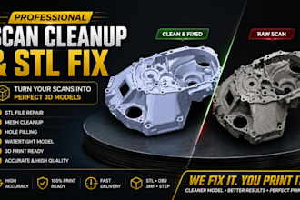 repair clean or edit and optimize your 3d model or stl file for 3d printing