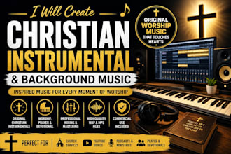 create original christian worship instrumental and background music