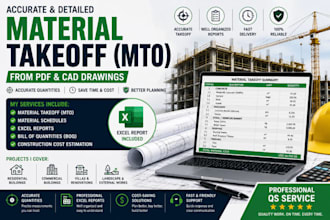 accurately a detailed material takeoff,mep estimate,construction cost estimation