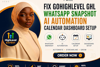 fix gohighlevel ghl whatsapp snapshot ai automation calendar dashboard setup