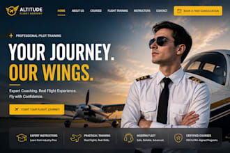 build wix pilot coaching website flight lessons training aviation website
