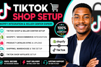 setup tiktok shop, integrate shopify and fix tiktok shop issues