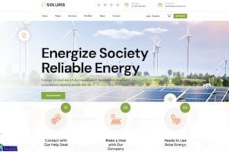 design solar website solar landing page solar company website