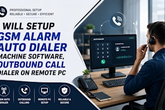 setup gsm alarm auto dialer machine software, outbound call dialer on remote PC