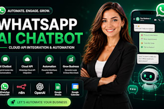 create whatsapp ai chatbot,whatsapp cloud API integration whatsapp ai automation
