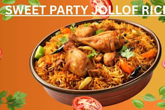cook sweet party jollof rice for your event