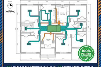 do hvac design, manual j d s calculations for city permit