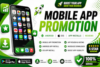 do mobile app promotion, app install, android, ios app review, website review
