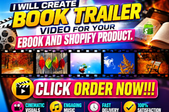 create book trailer video for your ebook and shopify product