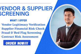 conduct vendor and supplier due diligence