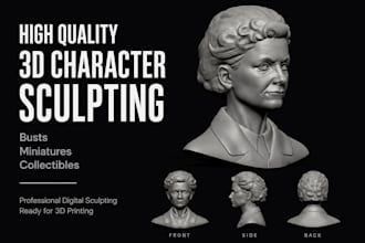 3d human model male, female baby, toddler teen all ages portrait modeling