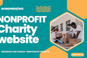 charity, nonprofit, donation, christian , ngo website with wordpress  and wix