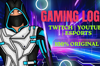 design a professional gaming, esports and twitch mascot logo