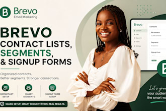 create brevo contact lists, segments, and signup forms