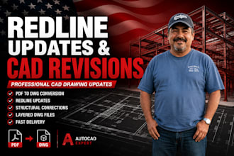 redraw structural plans and update cad drawings from redlines