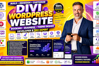 build redesign divi wordpress booking website theme design developer seo expert