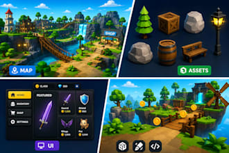 create roblox maps, assets, UI or full games