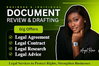 legal consultant for legal document review, lease agreement and legal advice