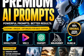 create premium ai prompts for google flow, veo 3 and chatgpt