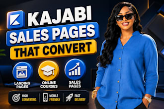 design kajabi sales page, kajabi landing page, kajabi online courses website