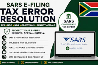 file south africa sars efiling tax errors rfr noo noa objections  penalty appeal