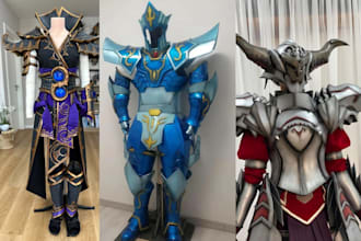 do custom eva foam cosplay armor wearable anime cosplay creation pattern sewing