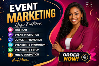 do event promotion webinar marketing concert marketing